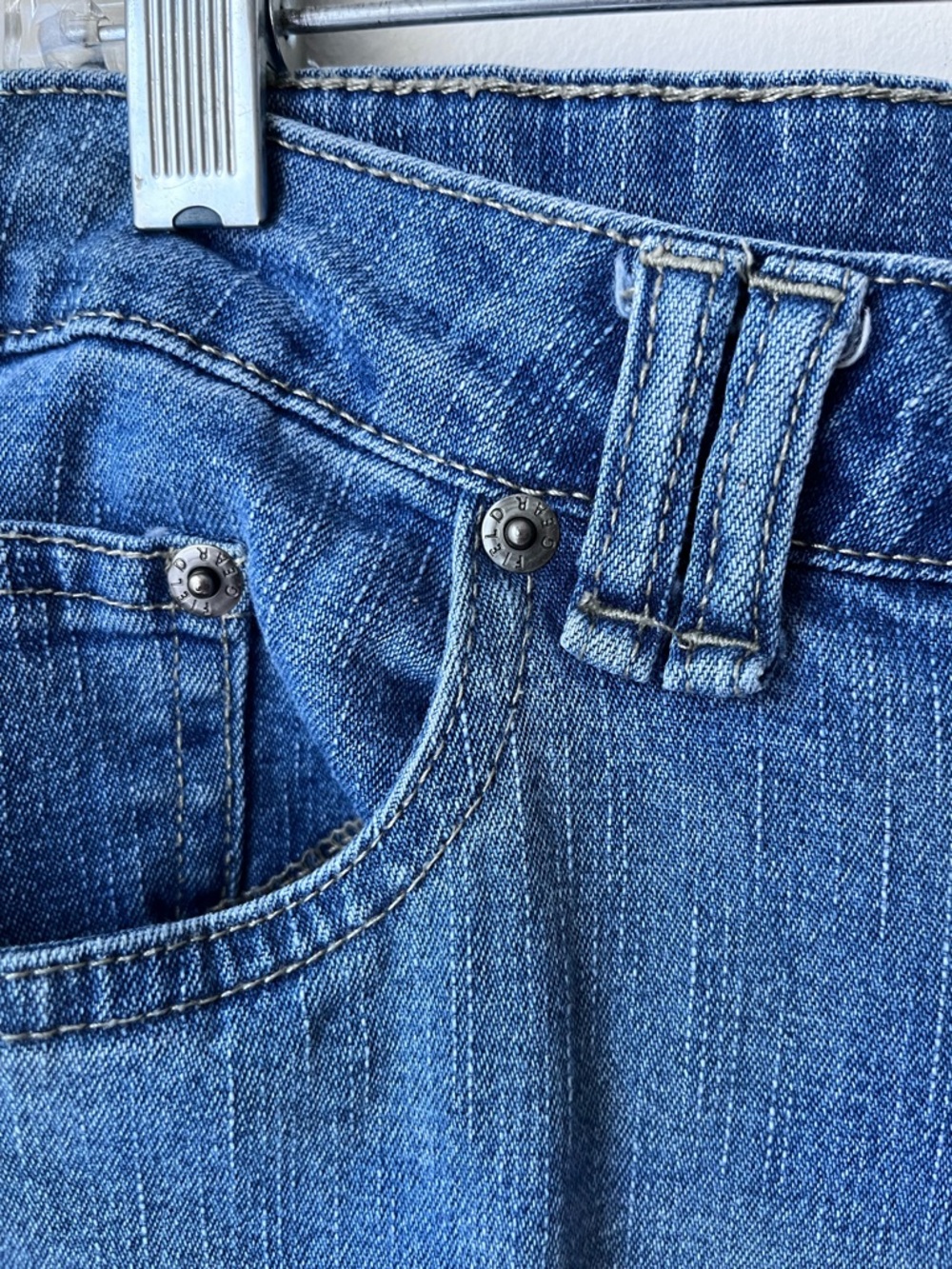 Vintage Field Gear Women’s Denim Blue Cropped Cuffed Jeans Sz 12 - Picture 3 of 10